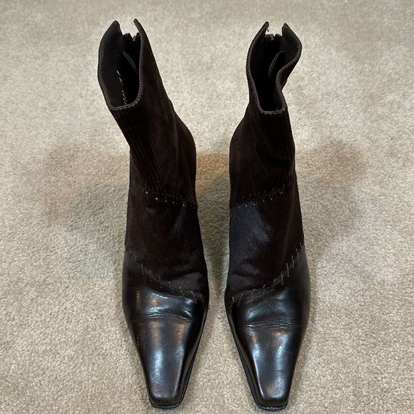 Stuart Weitzman Women Leather Heeled Booties Size 7.5 M - Picture 3 of 14